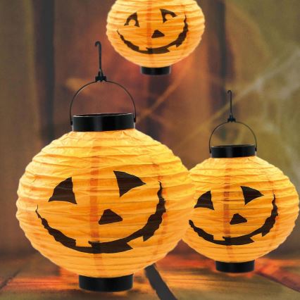 Décoration solaire LED HALLOWEEN LED/150 mAh IP44 citrouille