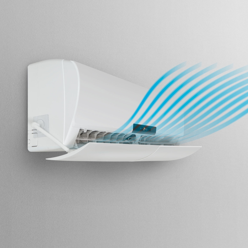 Déflecteur d'air universel pour climatiseurs 57-105 cm blanc