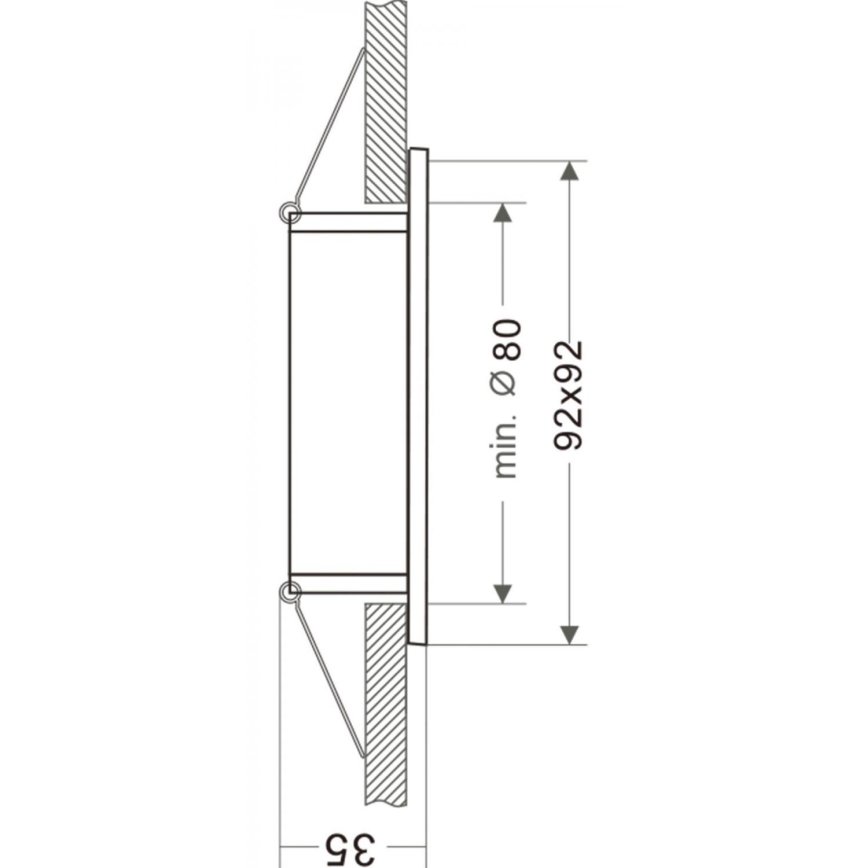 Deko-Light 110022 - Spot encastrable SIRRAH 1xGU5,3-MR16/35W/12V