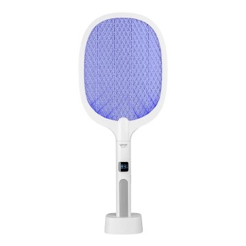Désinsectiseur électrique 2en1 avec écran LCD 1200 mAh/5V blanc
