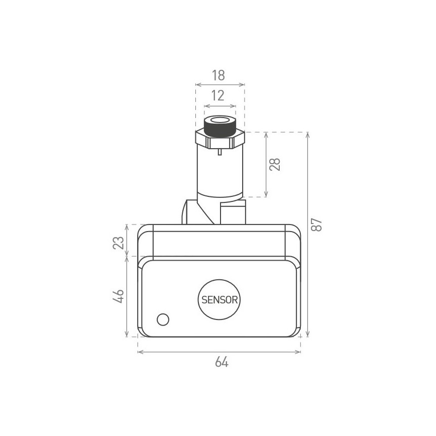 Détecteur de mouvement 230V IP65 noir