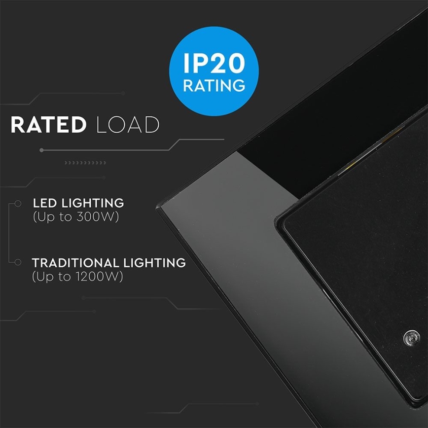 Détecteur de mouvement à micro-ondes 180° 300W/230V noir