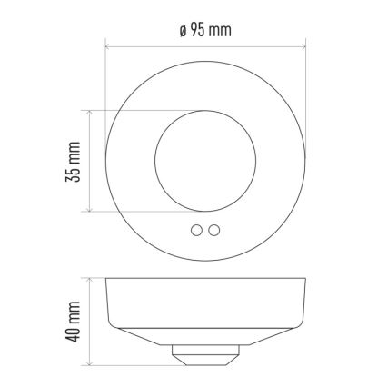 Détecteur de mouvement à micro-ondes MW B 360° 1200W/230V blanc