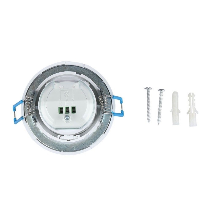 Détecteur de mouvement encastré PIR 360° 400W/230V blanc