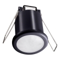 Détecteur de mouvement encastré PIR 360° 400W/230V noir