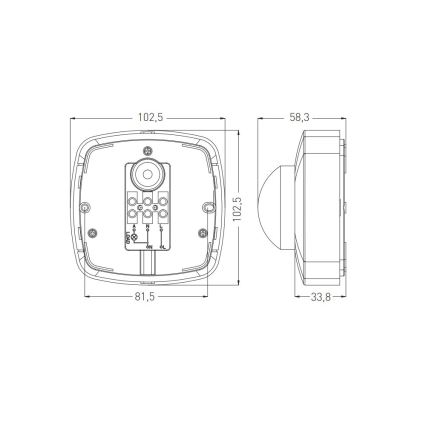 Détecteur de mouvement extérieur 360° IP65