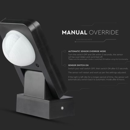 Détecteur de mouvement extérieur infrarouge 360° 1000W/230V IP65 noir