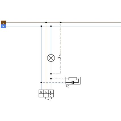 Détecteur de mouvement extérieur LC-CLICK 200° IP44 noir