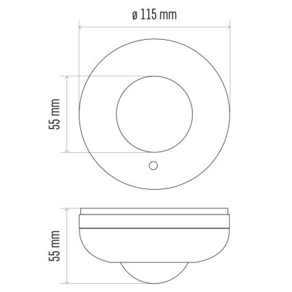 Détecteur de mouvement PIR B 360° 1200W/230V blanc