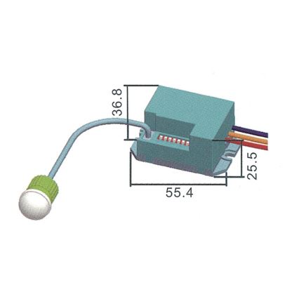 Détecteur de mouvements infra-rouge PIR B 800W/230V