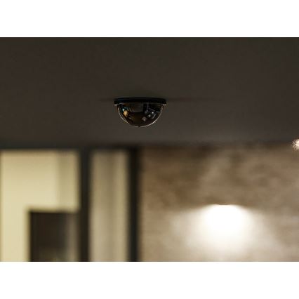 Capteur de mouvement et crépusculaire encastrable 360° 1200W/230V IP54 noir