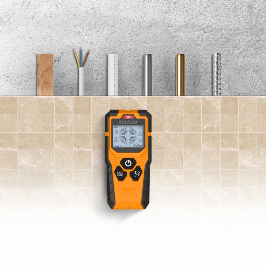 Détecteur multifonction numérique 9V (1x6LR61) IP54 orange