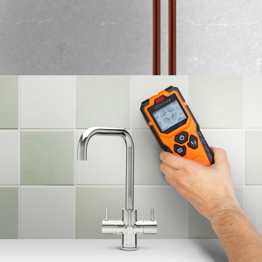 Détecteur multifonction numérique 9V (1x6LR61) IP54 orange