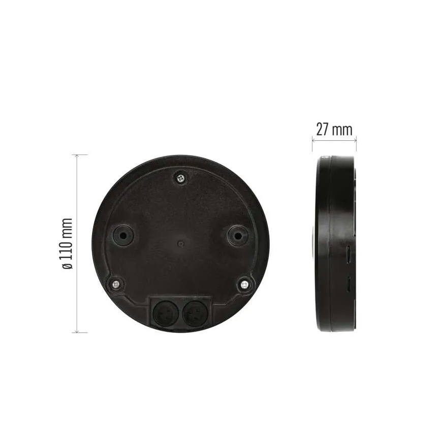 Détecteur PIR extérieur de mouvement et crépusculaire 2000W/230V IP65 noir