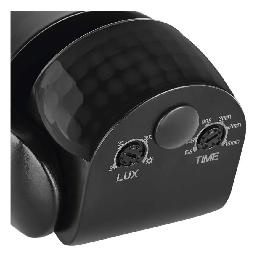 Détecteur PIR extérieur de mouvement et de crépuscule 1200W/230V IP65 noir