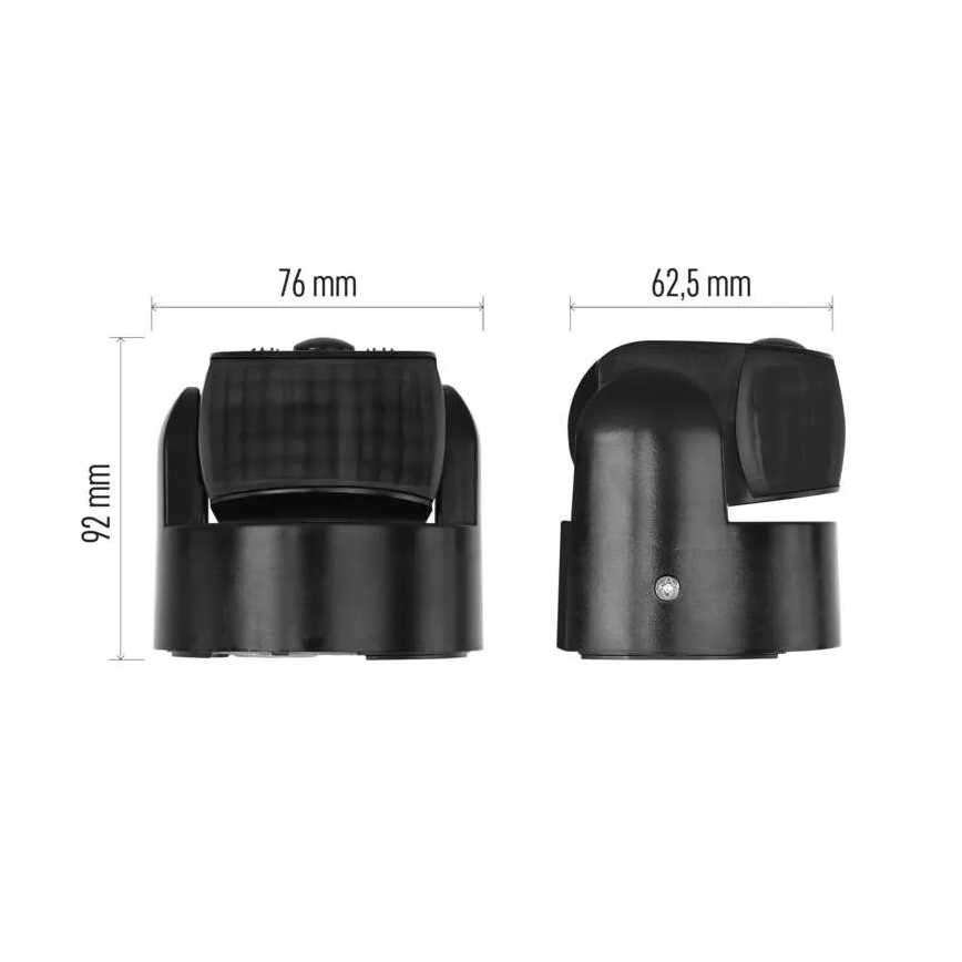 Détecteur PIR extérieur de mouvement et de crépuscule 1200W/230V IP65 noir