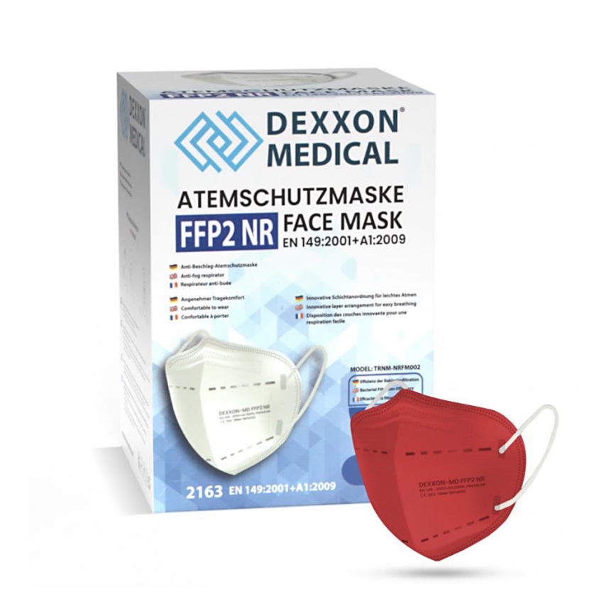 DEXXON MEDICAL Masque FFP2 NR Rouge 1 pc