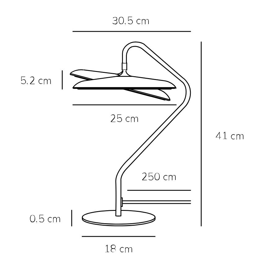 DFTP by Nordlux - Lampe de bureau LED ARTIST LED/15W/230V noire