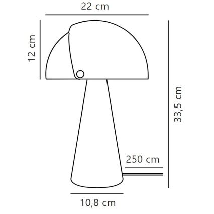 DFTP by Nordlux - Lampe de table avec abat-jour ajustable ALIGN 1xE27/25W/230V noir