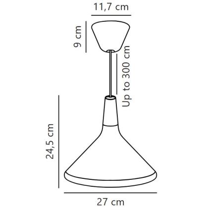 DFTP by Nordlux - Suspension filaire NORI 1xE27/40W/230V