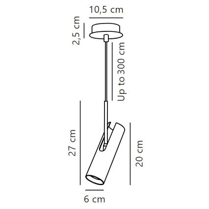 DFTP by Nordlux - Suspension sur câble MIB 1xGU10/8W/230V blanche