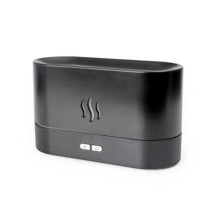 Diffuseur de parfum d'ambiance et humidificateur d'air à ultrasons avec un rétro-éclairage LED RGB 180ml noir