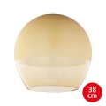 Diffuseur en verre de rechange pour lustre KULA E27, Ø 38 cm, beige fumé