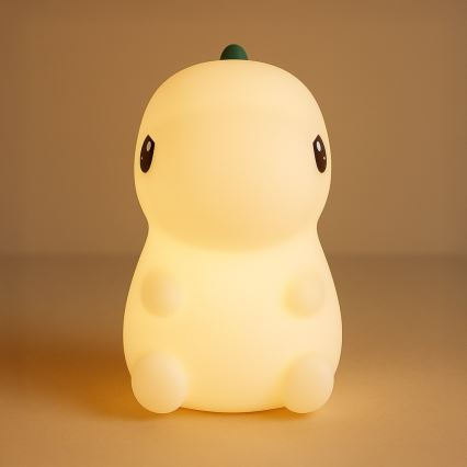 Veilleuse tactile rechargeable LED RGBW dimmable pour enfants DINO LED/1W/5V 1200 mAh