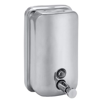 Distributeur de savon 10x15 cm en acier inoxydable/argenté