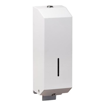 Distributeur de savon 10x32 cm inox/blanc