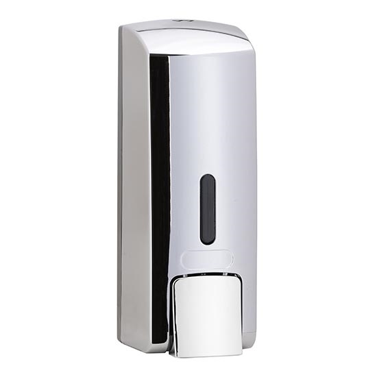 Distributeur de savon 6,5 x 18,5 cm argenté