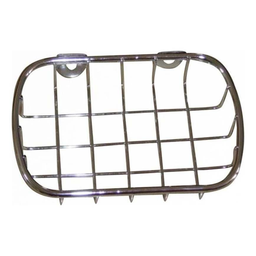 Distributeur de savon mural en fil métallique 9x14 cm chrome brillant