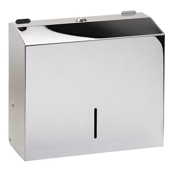 Distributeur de serviettes 28 x 24,5 cm en inox/argenté