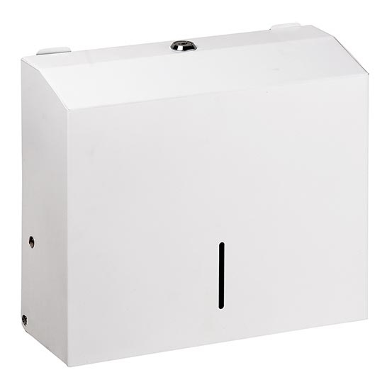 Distributeur de serviettes 28x24,5 cm inox/blanc
