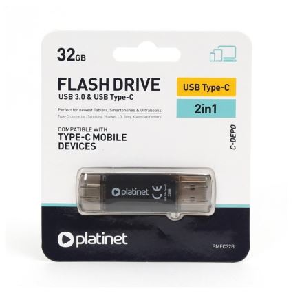 Double clé USB 3.0 + USB-C 32GB