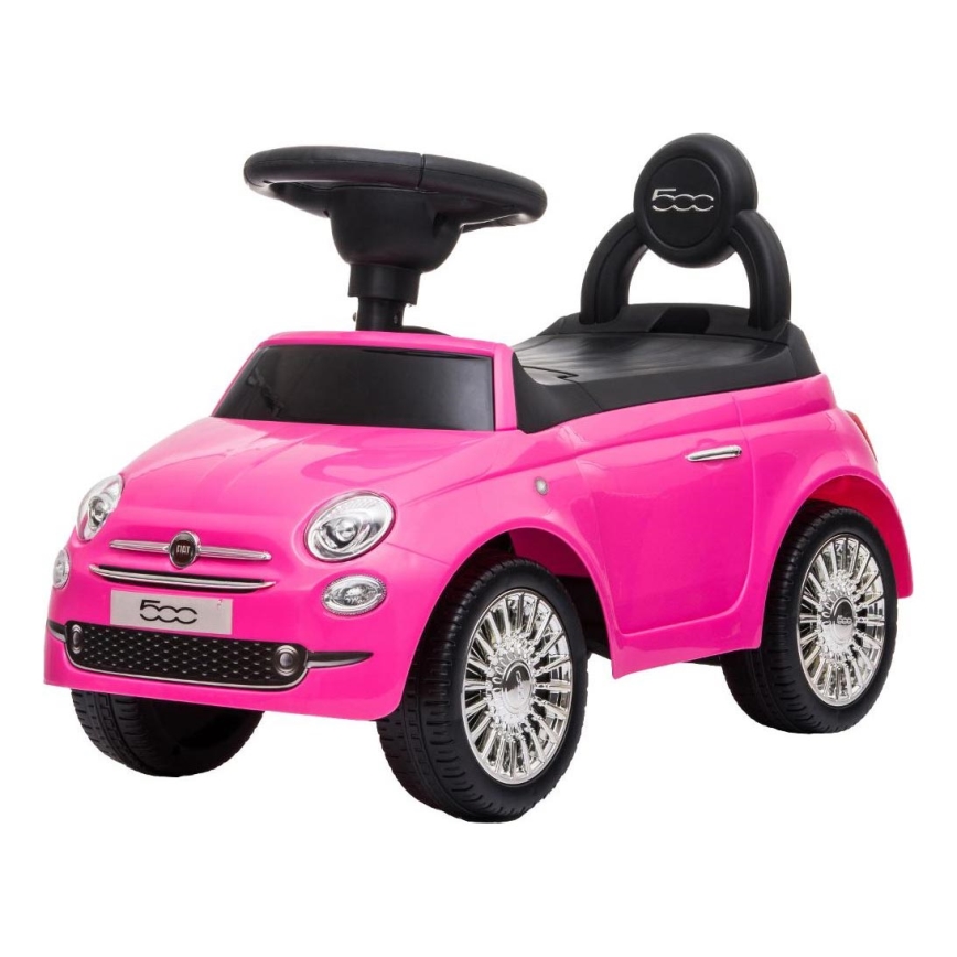 Draisienne voiture Fiat 500 2xAA rose