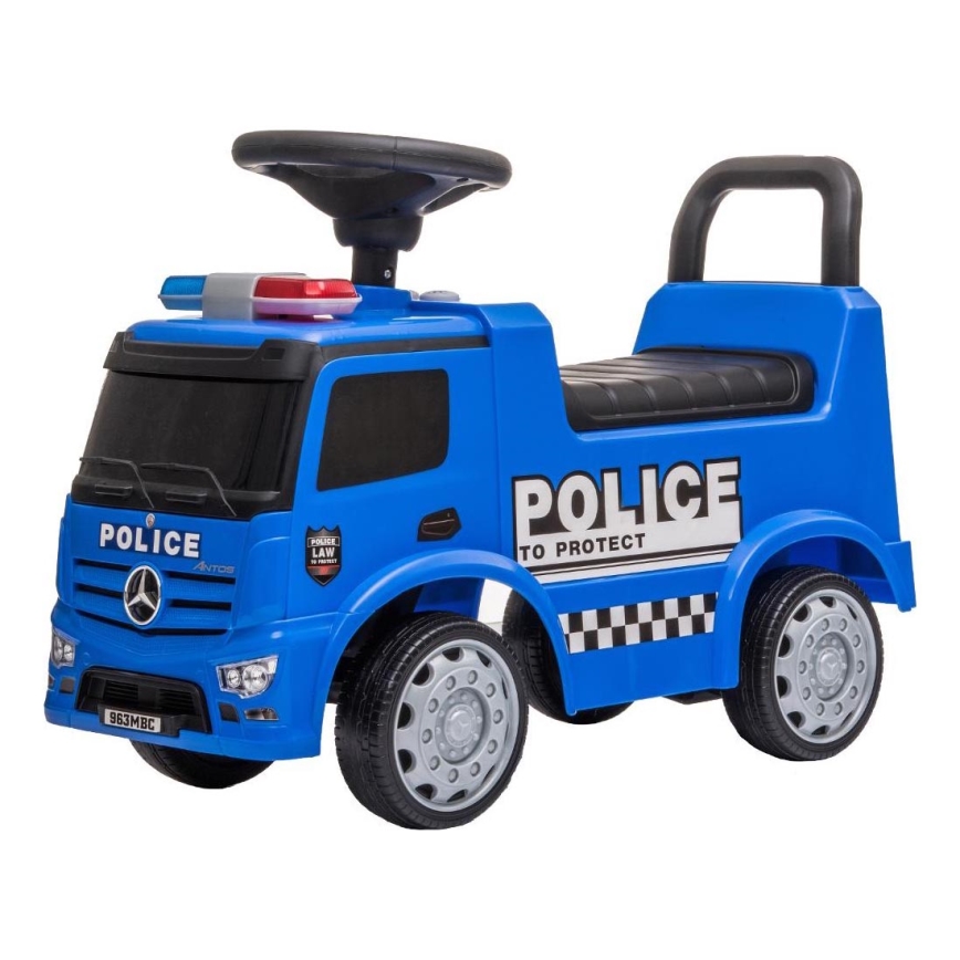 Draisienne voiture Mercedes voiture de police 2xAA bleu