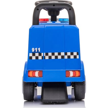 Draisienne voiture Mercedes voiture de police 2xAA bleu