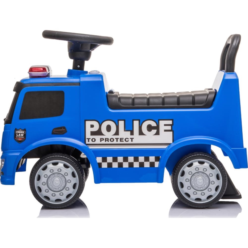 Draisienne voiture Mercedes voiture de police 2xAA bleu