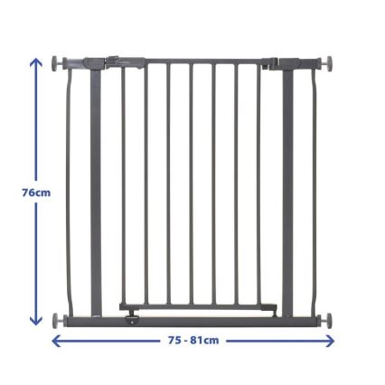 Dreambaby - Barrière de sécurité AVA 75-81 cm grise