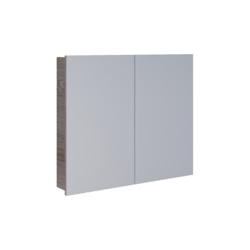 Dřevojas - Armoire de salle de bains à miroir NEXI 80x68 cm chêne foncé