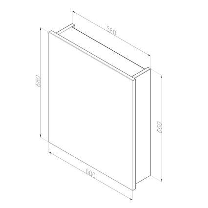 Dřevojas - Armoire miroir NEXI pour salle de bains 60x68 cm blanche