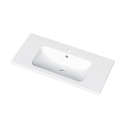 Dřevojas - Meuble de salle de bains avec lavabo BANO 100x47 cm chêne/blanc