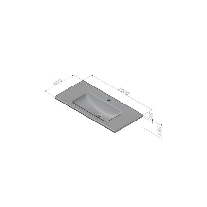 Dřevojas - Meuble de salle de bains avec lavabo BANO 100x47 cm chêne/blanc