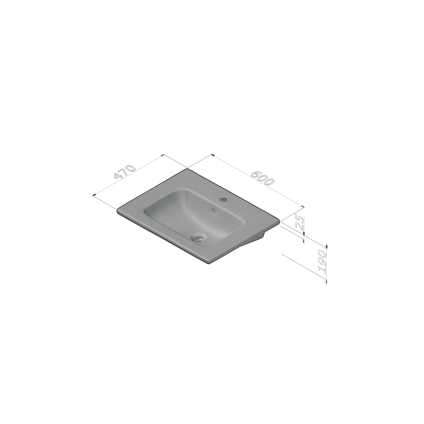 Dřevojas - Meuble de salle de bains avec lavabo BANO 60x47 cm chêne/blanc