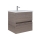 Dřevojas - Meuble de salle de bains avec lavabo intégré BANO 60x47 cm chêne foncé/blanc