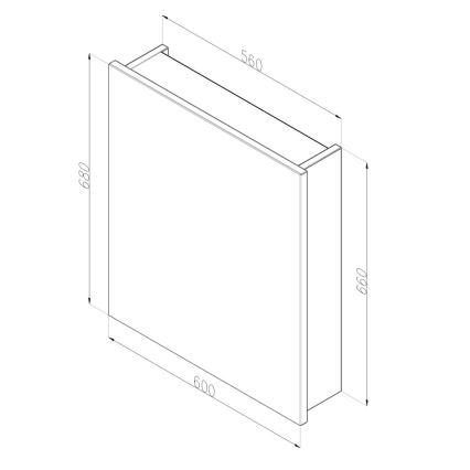 Dřevojas - Meuble de salle de bains avec miroir NEXI 60x68 cm chêne