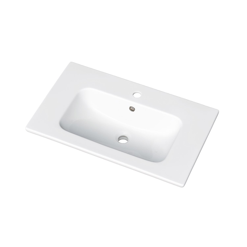 Dřevojas - Meuble de salle de bains avec vasque BANO 78x47 cm chêne/blanc