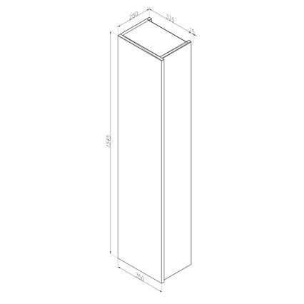 Dřevojas - Meuble de salle de bains suspendu ZYLO 35x155 cm blanc