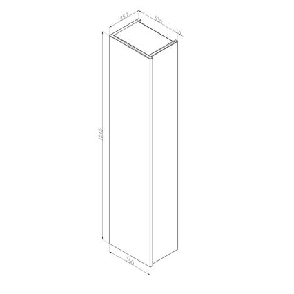 Dřevojas - Meuble de salle de bains suspendu ZYLO 35x155 cm chêne foncé
